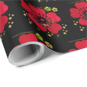 Stijlvolle bloem mode cadeaupapier (Rol Hoek)