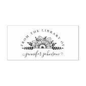 Stijlvolle bloem uit de bibliotheek Custom Book Rubberstempel (Afrduk)