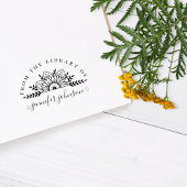 Stijlvolle bloem uit de bibliotheek Custom Book Rubberstempel