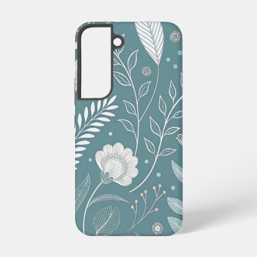 Stijlvolle Bloemen Abstract Samsung Galaxy Hoesje (Achterkant)