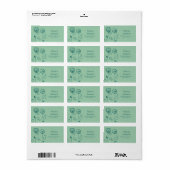 Stijlvolle bloemen - Aqua Green Etiket (Full Sheet)