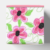 Stijlvolle bloemen geaccentueerd bedankdoosjes (Bovenkant)