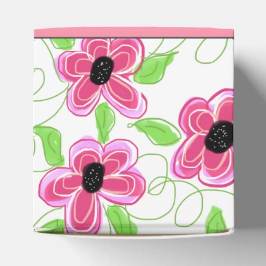 Stijlvolle bloemen geaccentueerd bedankdoosjes (Bovenkant)