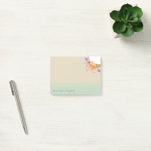 Stijlvolle bloemen - Gepersonaliseerd Post-it® Notes (Kantoor)