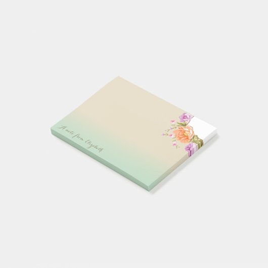 Stijlvolle bloemen - Gepersonaliseerd Post-it® Notes (Schuin)