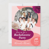 Stijlvolle Bloemen Peach Fuzz Bachelorette Party Kaart (Voorkant)