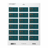 Stijlvolle bloemen - Sinaasappel Etiket (Full Sheet)