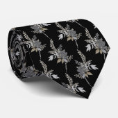 Stijlvolle bloemen stropdas (Opgerold)