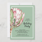 Stijlvolle Bloemen Vakantie Kerstfeest Kaart (Voorkant)