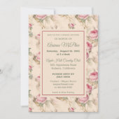 Stijlvolle bloemenbruidsdoucheuitnodiging kaart (Voorkant)