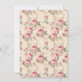 Stijlvolle bloemenbruidsdoucheuitnodiging kaart (Achterkant)