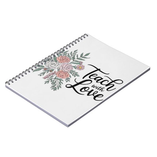 Stijlvolle bloemendocent notitieboek (Linkerzijde)