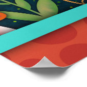 Stijlvolle bloemenInspirerend maken vandaag geweld Poster (Hoek)