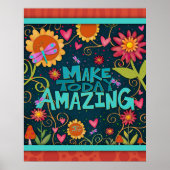 Stijlvolle bloemenInspirerend maken vandaag geweld Poster (Voorkant)