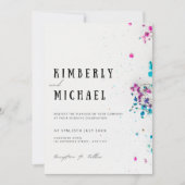 Stijlvolle bloementurkoois Save the Date Uitnodigi Kaart (Voorkant)