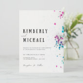 Stijlvolle bloementurkoois Save the Date Uitnodigi Kaart (Staand voorkant)