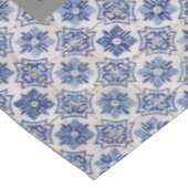 Stijlvolle bloemenvaas Blauwe chinoiserie monogram Tafelkleed (Gekanteld)