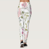 Stijlvolle bloemenyogabroek, hoge taille botanisch leggings (Achterkant)