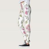 Stijlvolle bloemenyogabroek, hoge taille botanisch leggings (Links)
