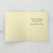 Stijlvolle bloemige gelukkige Moederdag  Inspirivi Kaart (Binnen)