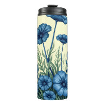 Stijlvolle bloemige thermische tumbler voor koffie