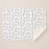 Stijlvolle Blue Fish Pattern Zee Theme Throw Deken (Voorkant (horizontaal))