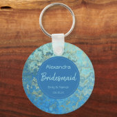 Stijlvolle Blue Stone Sleutelhanger (Voorkant)