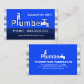 Stijlvolle Blue Waters Loodgieter Signage Visitekaartje (Voorkant / Achterkant)