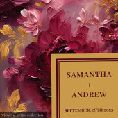 Stijlvolle Blush Bourgogne Gouden Bloemen Trouwser Servet