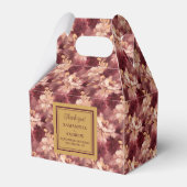 Stijlvolle Blush Bourgondië Gouden Boho Wedding Fa Bedankdoosjes (Voorkant Zijde)