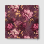 Stijlvolle Blush Bourgondië Gouden Boho Wedding Gastenboek (Achterkant)