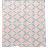 Stijlvolle Blush Pink geometrische patroonlijnen  Douchegordijn (Voorkant)