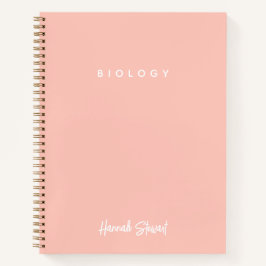 Stijlvolle Blush Pink Minimalist Girly Student Notitieboek