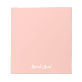 Stijlvolle Blush Pink Peach Minimalist Girly Stude Notitieblok