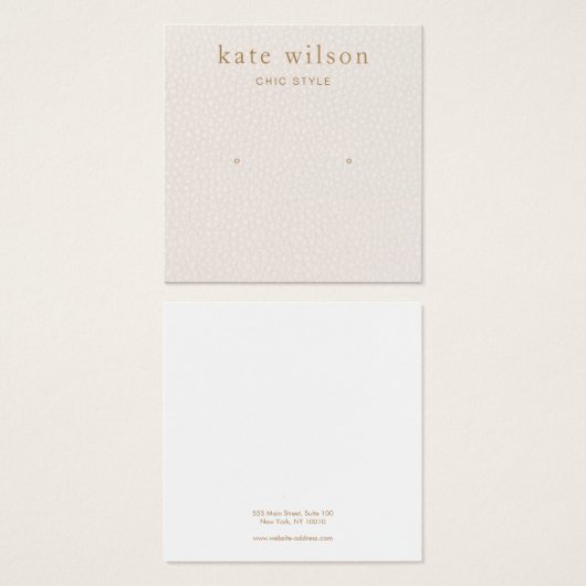 Stijlvolle Blush Pink Stud Earling Display Kaart (Voorkant /achterkant)