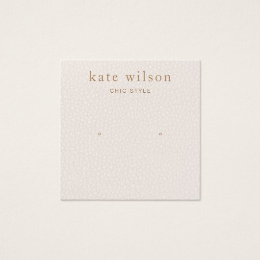 Stijlvolle Blush Pink Stud Earling Display Kaart (Voorkant)