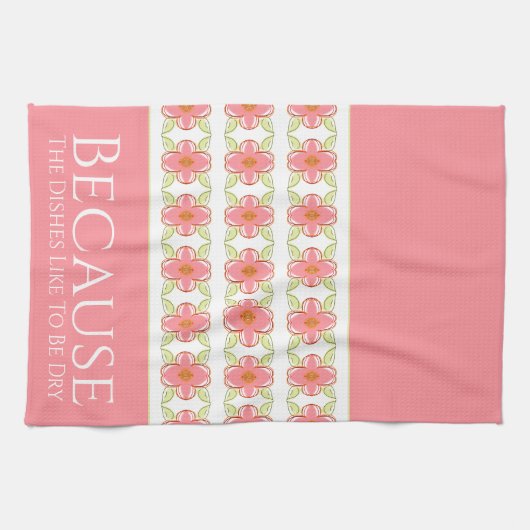 Stijlvolle Blush Pink Theedoek (Horizontaal)