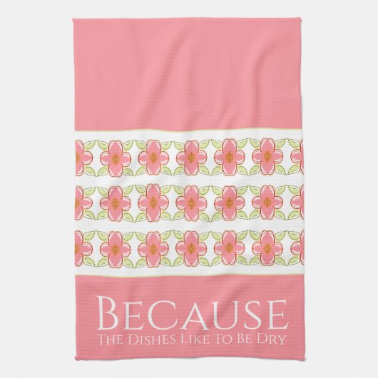 Stijlvolle Blush Pink Theedoek (Verticaal)