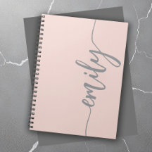 Stijlvolle Blush Roze Grijs Kalligrafie Naam