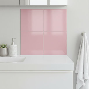 Stijlvolle Blush Roze Keramische Tegel 4.25 Inch V Tegeltje