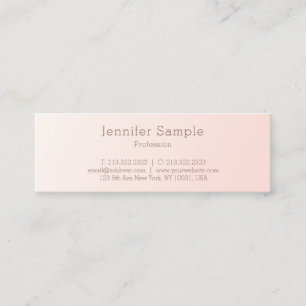 Stijlvolle Blush Roze Modern Eenvoudig Ontwerp Tre Mini Visitekaartje