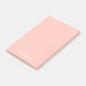 Stijlvolle Blush Roze Perzik Minimalistische Meisj Post-it® Notes (Schuin)