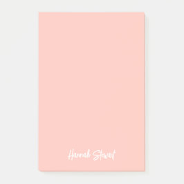 Stijlvolle Blush Roze Perzik Minimalistische Meisj Post-it® Notes