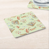 Stijlvolle boek-themapapier onderlegger kartonnen onderzetters (Schuin)