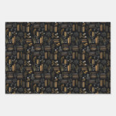 Stijlvolle boekliefhebber - Dark Academia Inpakpapier Vel (Voorkant)