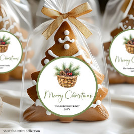 Stijlvolle Boheemse Eenvoudige Kerst Envelope Stic Ronde Sticker