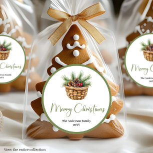 Stijlvolle Boheemse Eenvoudige Kerst Envelope Stic Ronde Sticker