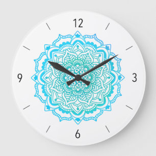 Stijlvolle Bohemen Turquoise Mandala Large Clock Grote Klok