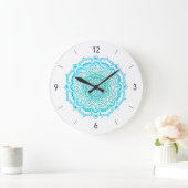 Stijlvolle Bohemen Turquoise Mandala Large Clock Grote Klok (Huis)
