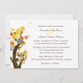 Stijlvolle Bohemian Trees Achtertuin Bruiloft Kaart (Achterkant)